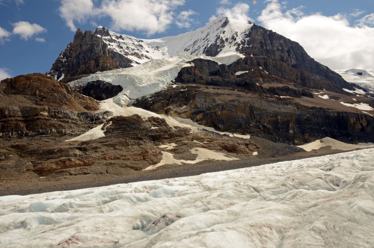 09 Mount Andromeda From Athabasca Glacier In Summer From Columbia Icefield